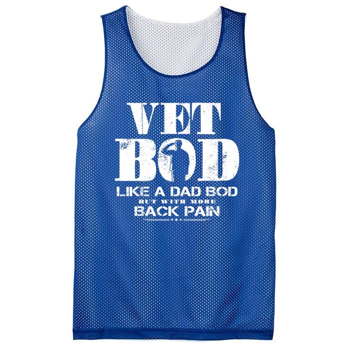 Vet Bod Like A Dad Bod But With More Back Pain Great Gift Mesh Reversible Basketball Jersey Tank