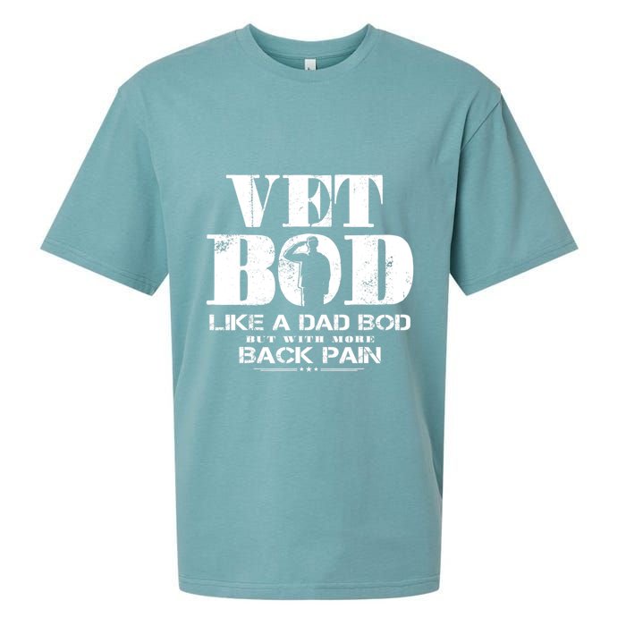 Vet Bod Like A Dad Bod But With More Back Pain Great Gift Sueded Cloud Jersey T-Shirt