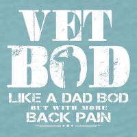Vet Bod Like A Dad Bod But With More Back Pain Great Gift Sueded Cloud Jersey T-Shirt