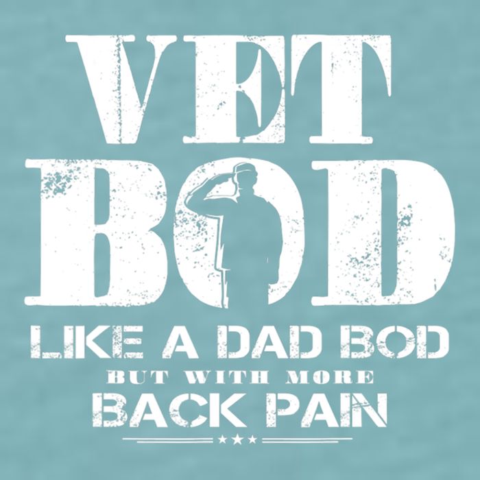 Vet Bod Like A Dad Bod But With More Back Pain Great Gift Sueded Cloud Jersey T-Shirt