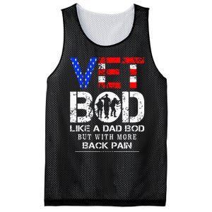 Vet Bod Like Dad Bod But With More Back Pain Veterans Day Mesh Reversible Basketball Jersey Tank