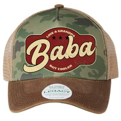 Vintage Baba Like A Grandpa But Cooler Gift Baba Arabic Gift Legacy Tie Dye Trucker Hat