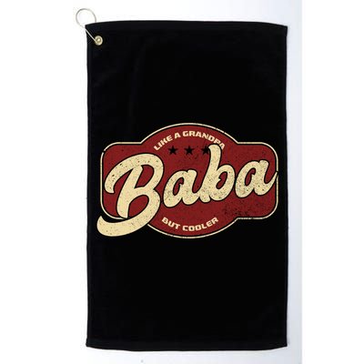 Vintage Baba Like A Grandpa But Cooler Gift Baba Arabic Gift Golf Towel