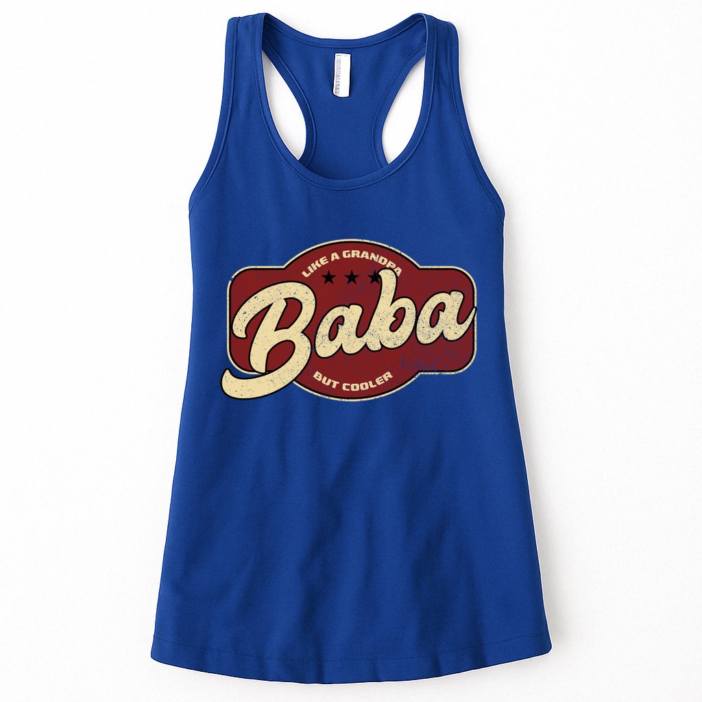 Vintage Baba Like A Grandpa But Cooler Gift Baba Arabic Gift Womens Tank Top
