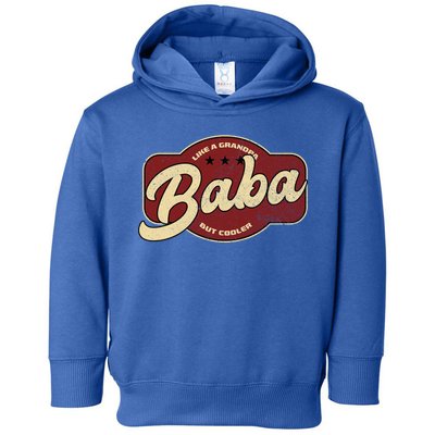 Vintage Baba Like A Grandpa But Cooler Gift Baba Arabic Gift Toddler Hoodie