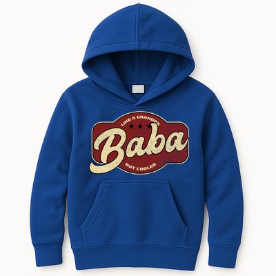 Vintage Baba Like A Grandpa But Cooler Gift Baba Arabic Gift Kids Hoodie