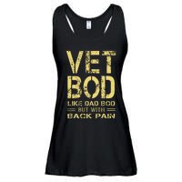 Vet Bod Like Dad Bod But With Back Pain Sarcastic Veterans Ladies Essential Flowy Tank