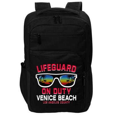 Venice Beach Los Angeles County Lifeguard On Duty Impact Tech Backpack