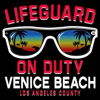 Venice Beach Los Angeles County Lifeguard On Duty 16 in Basic Backpack
