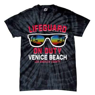 Venice Beach Los Angeles County Lifeguard On Duty Tie-Dye T-Shirt