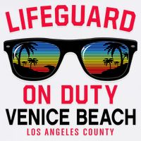 Venice Beach Los Angeles County Lifeguard On Duty Apron