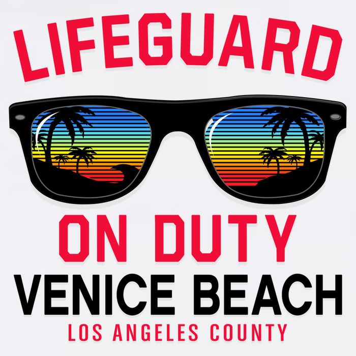 Venice Beach Los Angeles County Lifeguard On Duty Apron