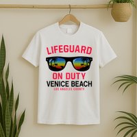 Venice Beach Los Angeles County Lifeguard On Duty T-Shirt