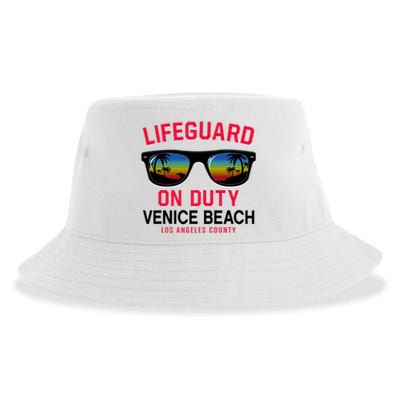 Venice Beach Los Angeles County Lifeguard On Duty Sustainable Bucket Hat