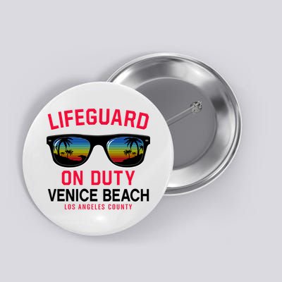 Venice Beach Los Angeles County Lifeguard On Duty Button