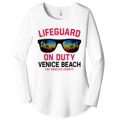 Venice Beach Los Angeles County Lifeguard On Duty Women's Perfect Tri Tunic Long Sleeve Shirt