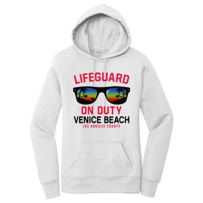 Venice Beach Los Angeles County Lifeguard On Duty Women's Pullover Hoodie