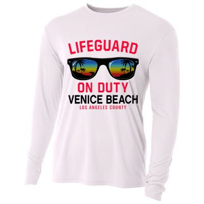 Venice Beach Los Angeles County Lifeguard On Duty Cooling Performance Long Sleeve Crew