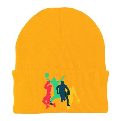 Vintage Basketball Lover Funny For Dad Mom Gift Knit Cap Winter Beanie