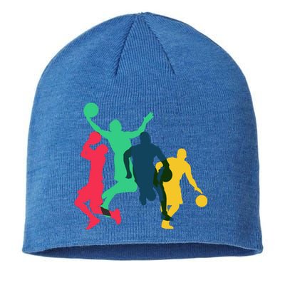 Vintage Basketball Lover Funny For Dad Mom Gift Sustainable Beanie