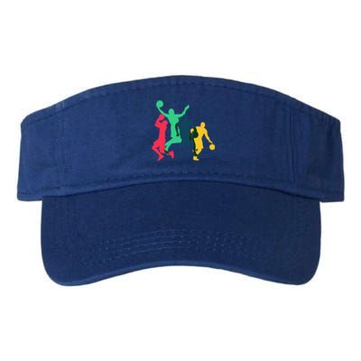 Vintage Basketball Lover Funny For Dad Mom Gift Valucap Bio-Washed Visor