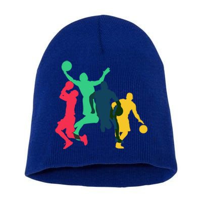 Vintage Basketball Lover Funny For Dad Mom Gift Short Acrylic Beanie