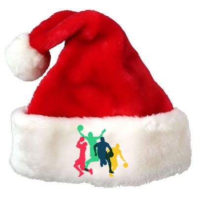 Vintage Basketball Lover Funny For Dad Mom Gift Premium Christmas Santa Hat