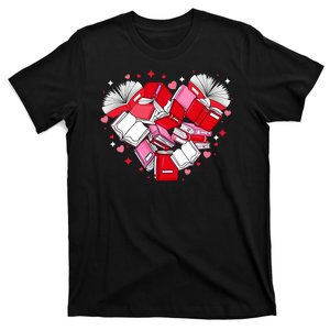 Valentine Book Lover Heart Shape Librarian Bookworm Costume T-Shirt