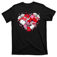 Valentine Book Lover Heart Shape Librarian Bookworm Costume T-Shirt