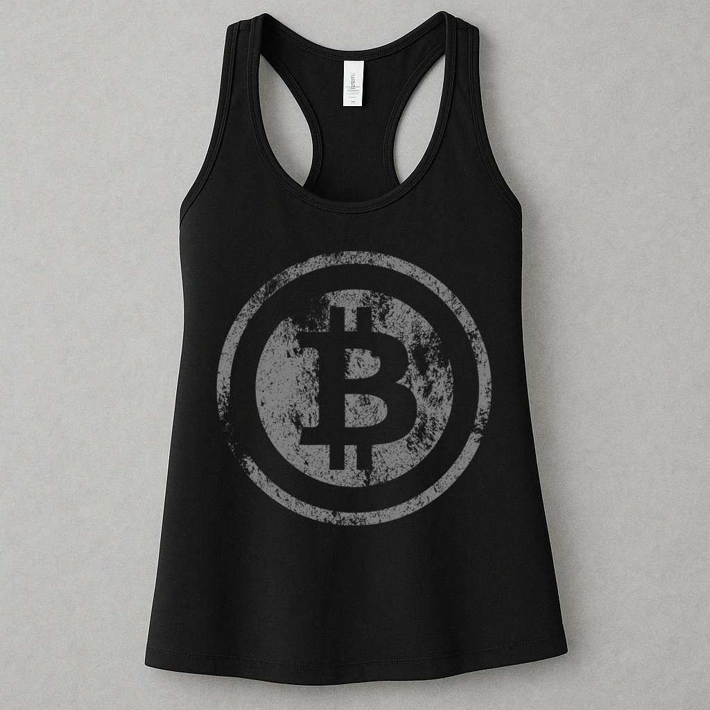 Vintage Bitcoin Logo Womens Tank Top