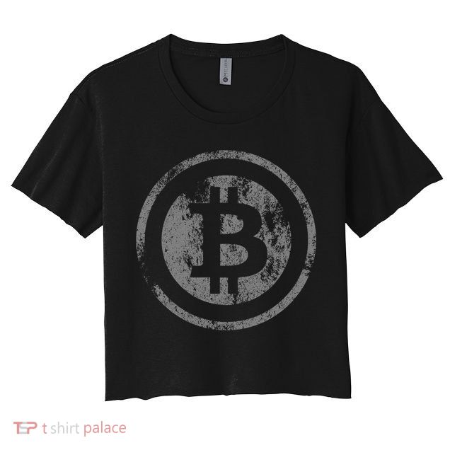 Vintage Bitcoin Logo Crop Top