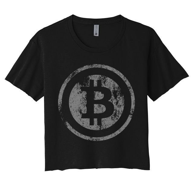 Vintage Bitcoin Logo Women's Crop Top Tee