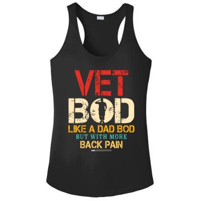 Vet Bod Like Dad Bod But More Back Pain Retro Vintage Ladies PosiCharge Competitor Racerback Tank