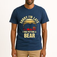 Vintage Bear Lover Sorry IM I Was Petting A Bear Funny Tall T-Shirt