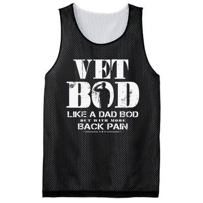 Vet Bod Like A Dad Bod But With More Back Pain Mesh Reversible Basketball Jersey Tank