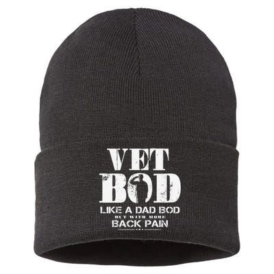 Vet Bod Like A Dad Bod But With More Back Pain Sustainable Knit Beanie