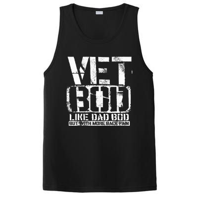 Vet Bod Like A Dad Bod Stencil With More Back Pain Veteran  PosiCharge Competitor Tank