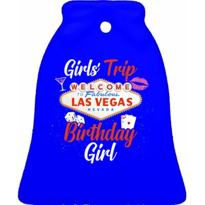 Vegas Birthday Ladies Birthday Party Vegas ' Trip Gift Ceramic Bell Ornament