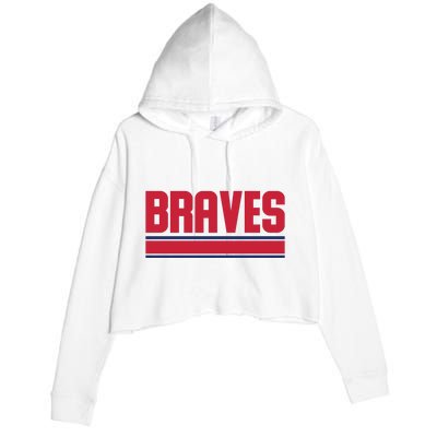 Vintage Baseball Logo Crop Fleece Hoodie