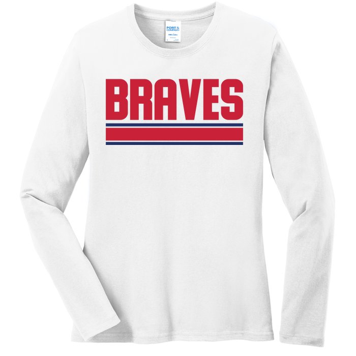 Vintage Baseball Logo Ladies Long Sleeve Shirt