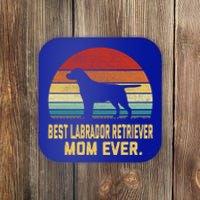 Vintage Best Labrador Retriever Mom Ever Funny Gift Coaster