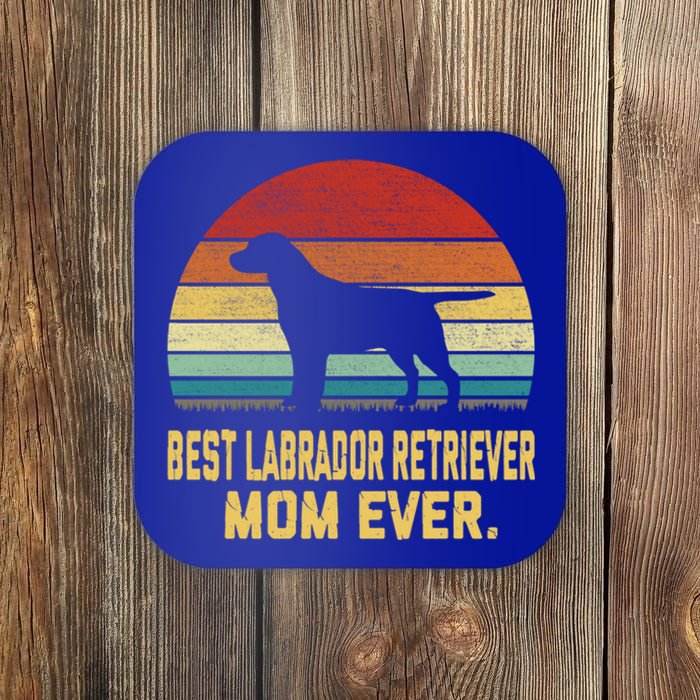 Vintage Best Labrador Retriever Mom Ever Funny Gift Coaster