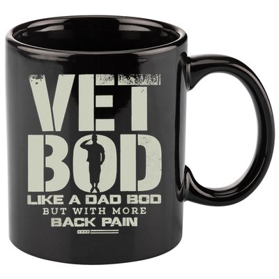 Vet Bod Like Dad Bod But With More Back Pain 11oz C Handle Ceramic Mug