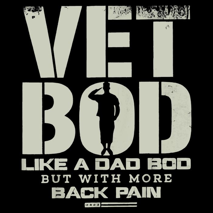 Vet Bod Like Dad Bod But With More Back Pain Drawstring Bag