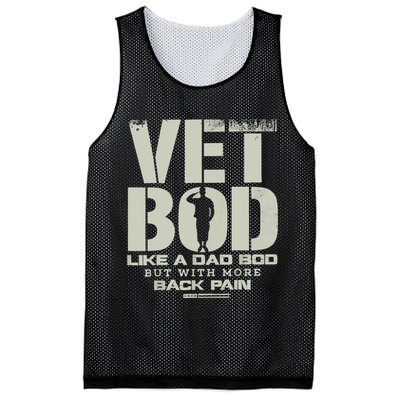 Vet Bod Like Dad Bod But With More Back Pain Mesh Reversible Basketball Jersey Tank