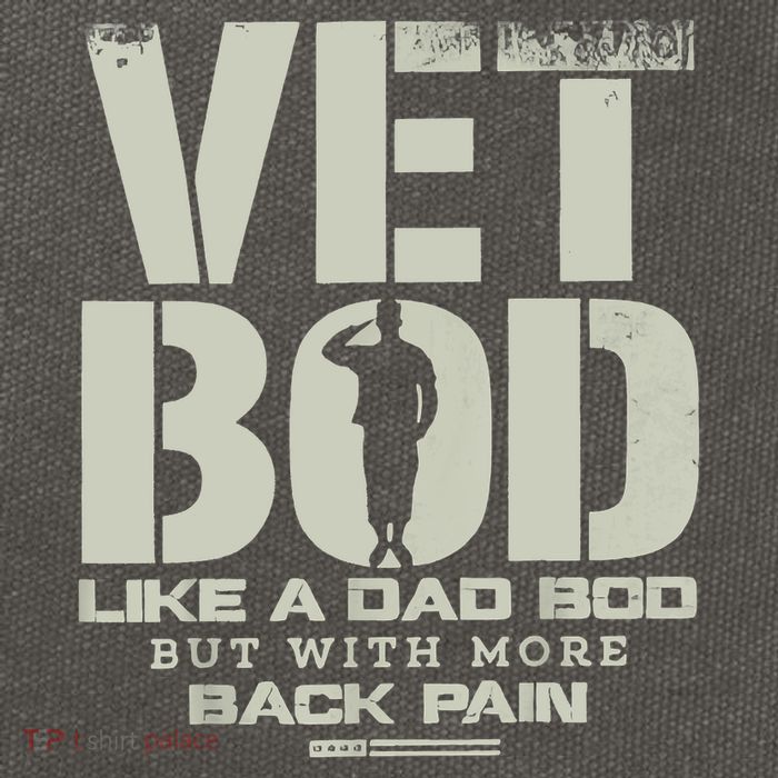 Vet Bod Like Dad Bod But With More Back Pain Cotton Canvas Backpack