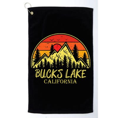 Vintage Bucks Lake California Ca Mountains Hiking Souvenir Golf Towel