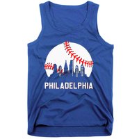 Vintage Baseball Leopard Heart Baseball Fans Tank Top