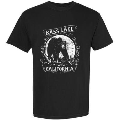 Vintage Bass Lake Retro Bear Vacation California Garment-Dyed Heavyweight T-Shirt