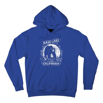 Vintage Bass Lake Retro Bear Vacation California Hoodie